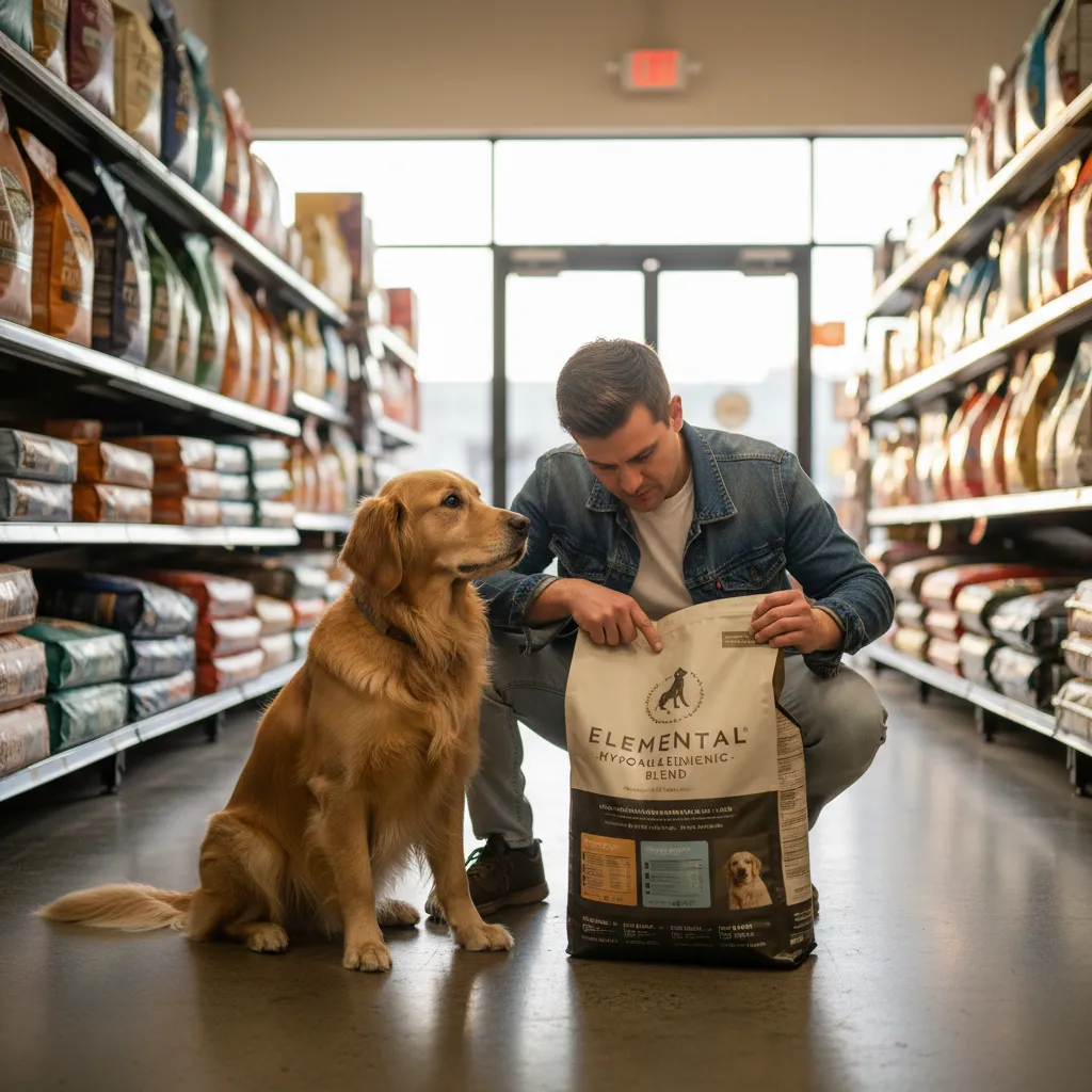 Reading ingredient labels carefully is critical when selecting a hypoallergenic diet for your allergic dog