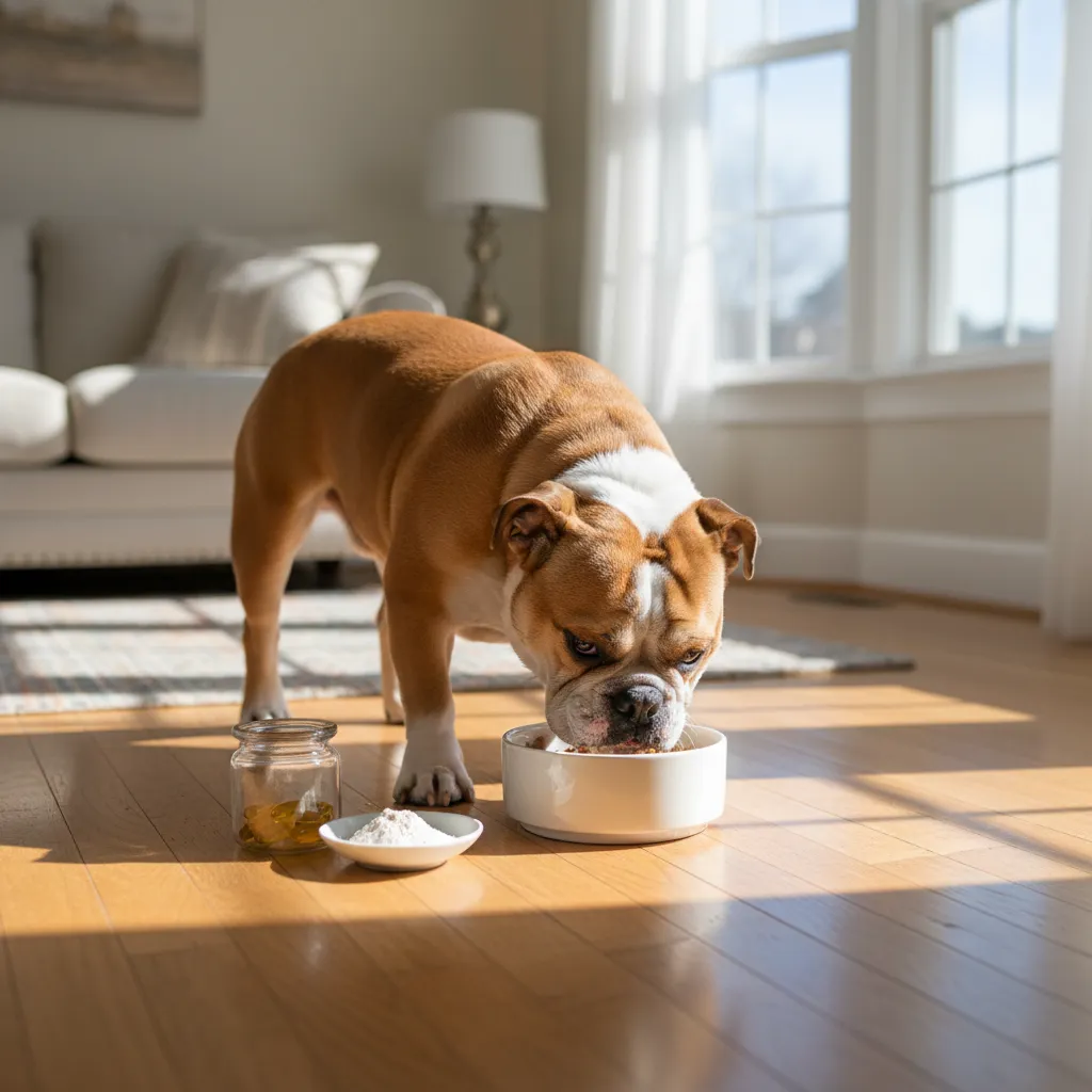 Omega-3 supplements and probiotics can support skin health and immune function alongside a hypoallergenic diet