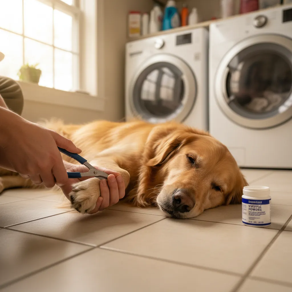 Scissor-style nail trimmers offer greater control for trimming larger dogs' nails safely