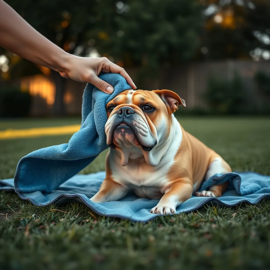 Thoroughly drying every skin fold after water exposure helps prevent bacterial and yeast infections
