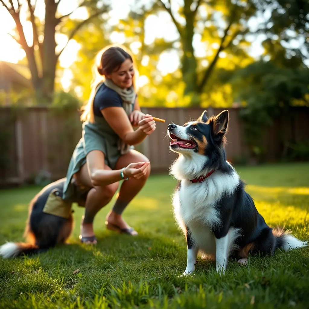 Positive reinforcement training with treats produces lasting results and strengthens the bond between dog and owner
