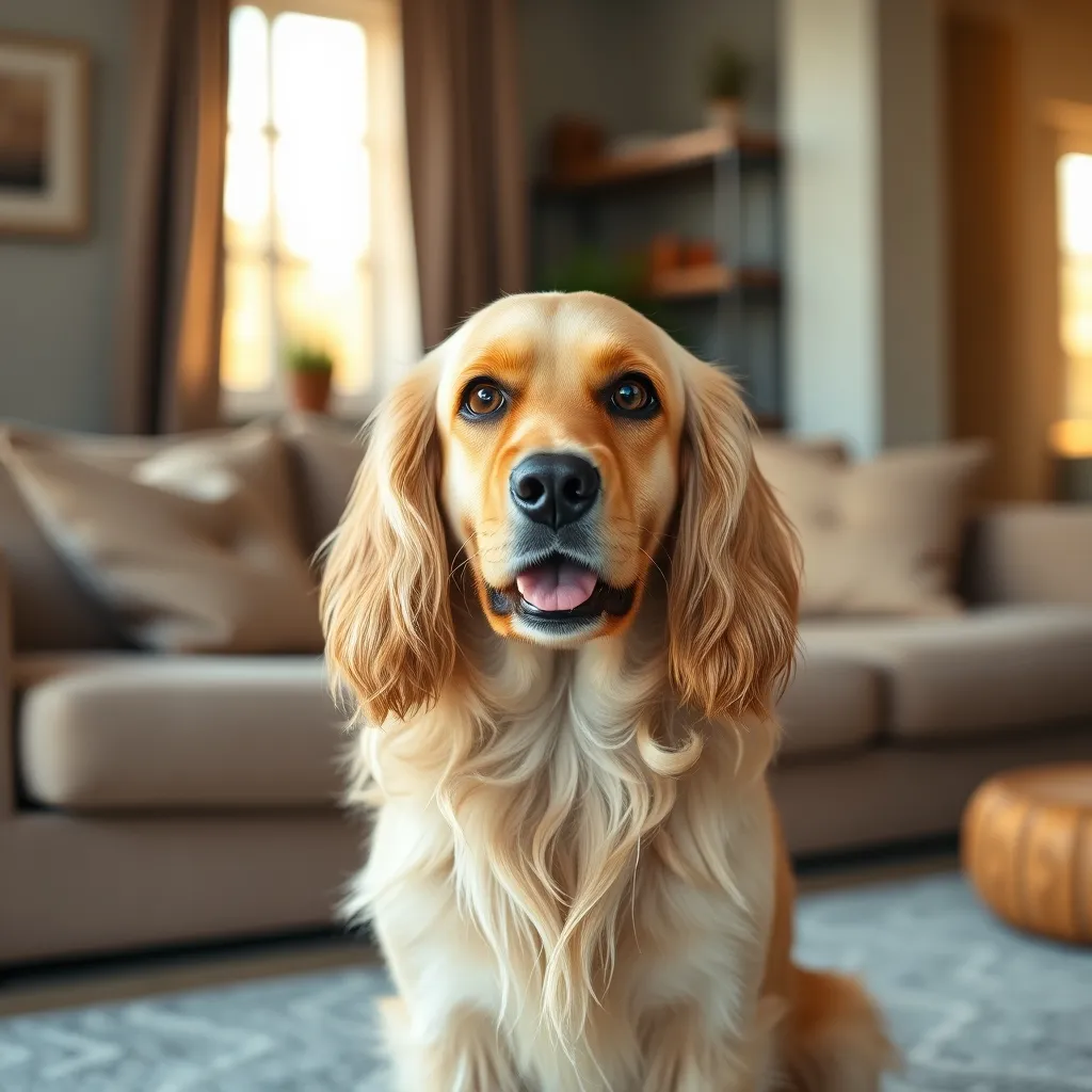 An English Cocker Spaniel showing off its signature soulful expression and silky ears