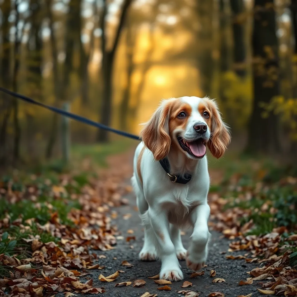 The Clumber Spaniel enjoys moderate walks through woodland without demanding intense exercise sessions