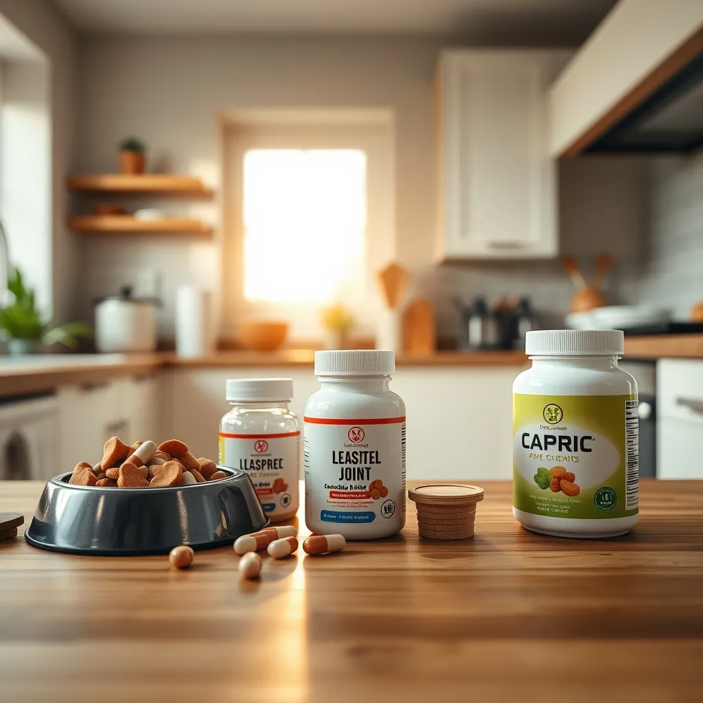 Dog joint care supplements come in various forms including soft chews, capsules and powders for easy daily administration