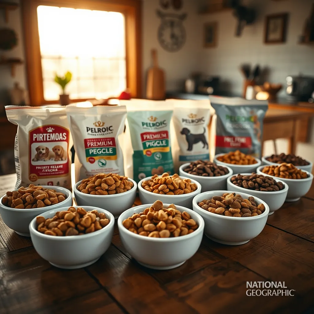 Comparing different high protein weight management kibbles side by side reveals notable differences in size and composition