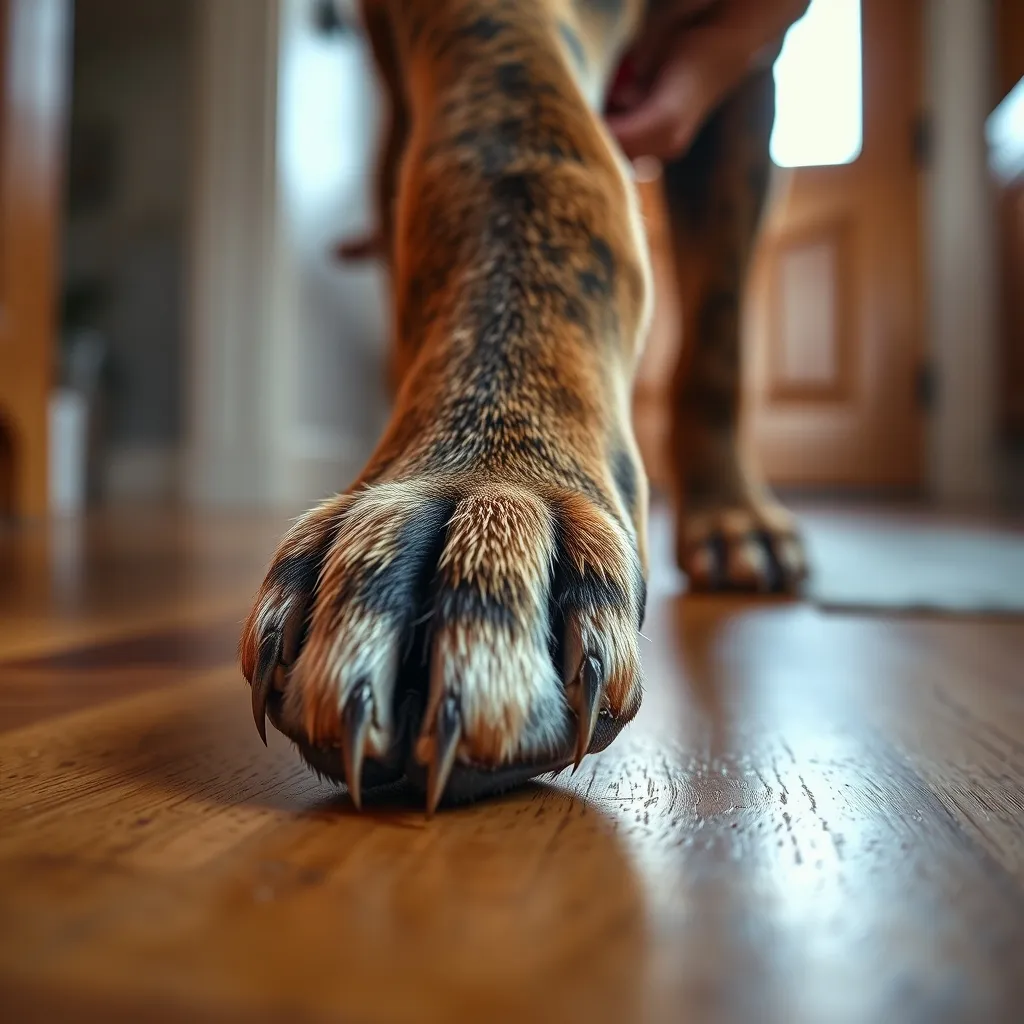 If your dog's nails touch the floor when standing, it is time for a trim