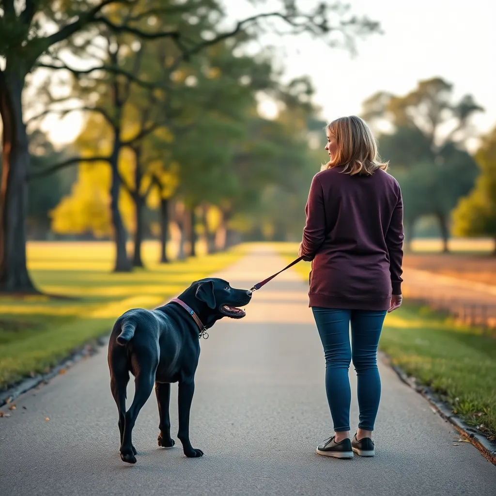 The be a tree method in action: the handler stops all forward movement until the dog turns back and releases leash tension