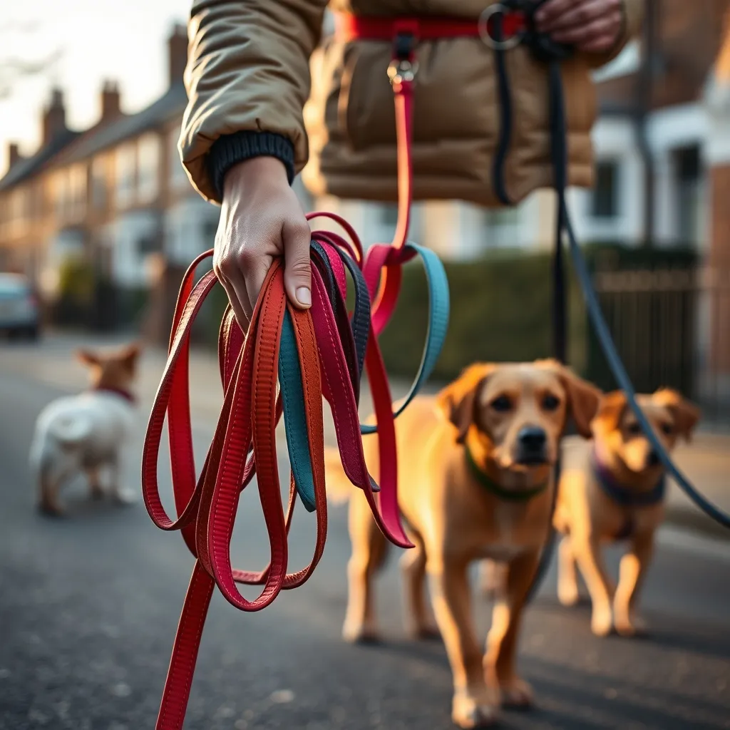 Secure leash handling is a key responsibility covered by professional dog walker insurance