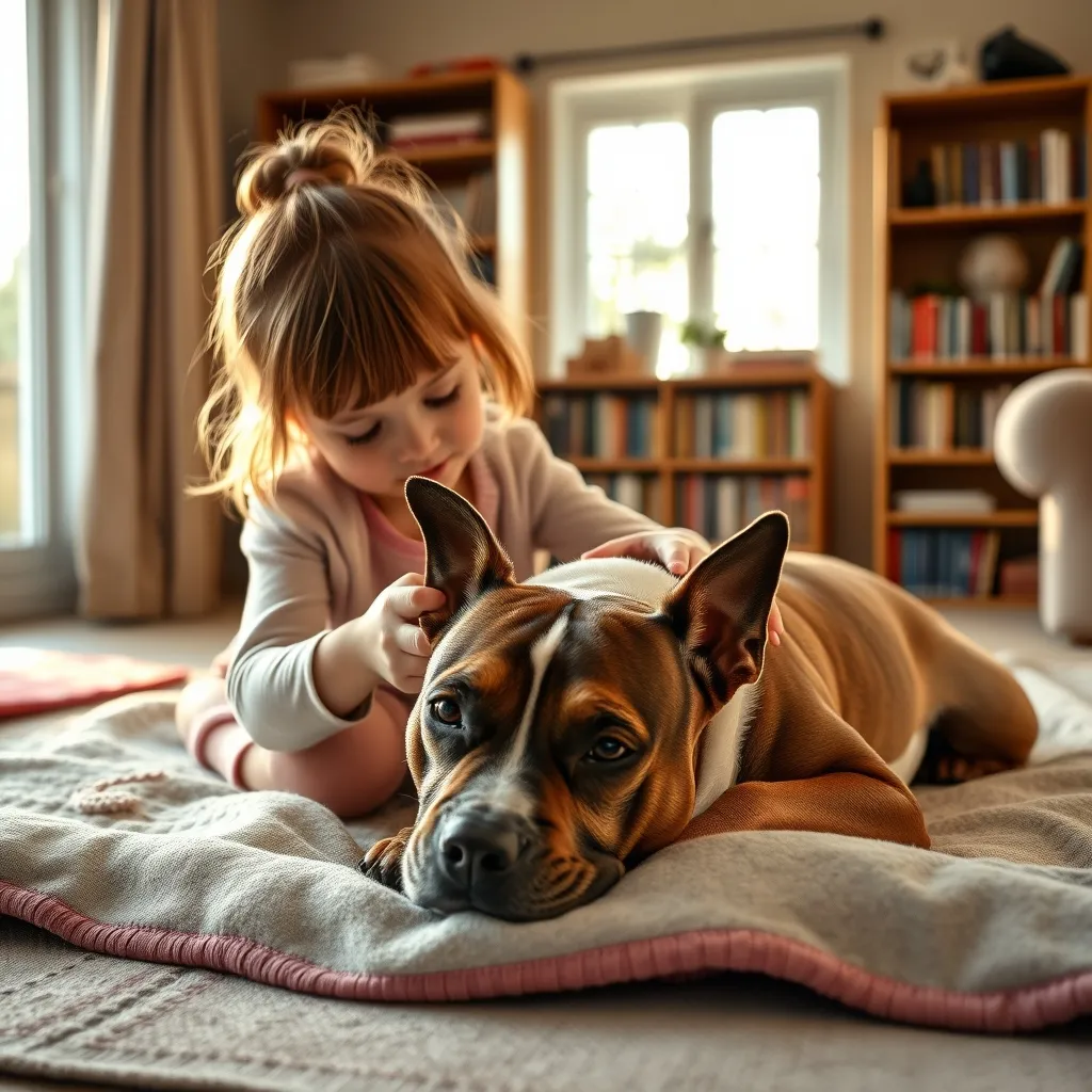 Teaching children to participate in grooming strengthens the bond with their dog